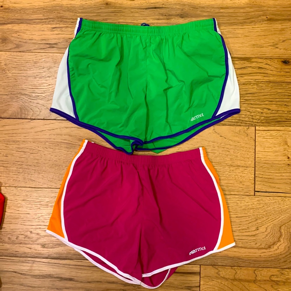Two Marmot Lined Women's Running Shorts Size M and L